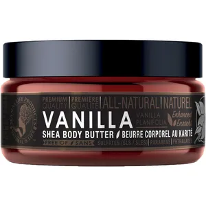 Vanilla Shea Body Butter - 100% Unrefined Raw Shea, Organic Coconut Oil, No Parabens or Phthalates