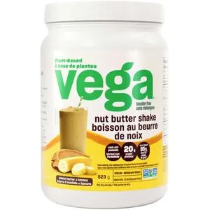 Vega Nut Butter Shake - 20g Plant-Based Protein, No Blender Required, Creamy Peanut Flavor