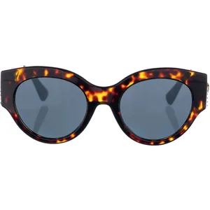 Versace 4438 Fashion Sunglasses in Havana - Oval Acetate Frame with Brown Lenses for Stylish Look