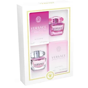 Versace Bright Crystal & Absolu Miniature Duo Set - 5ml EDT & EDP, Fresh Floral Fruity Fragrance
