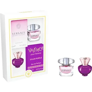 Versace Bright Crystal & Dylan Purple Miniature Duo Set - 5ml Each - Discover Fresh Floral Elegance