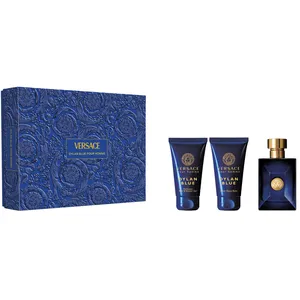 Versace Dylan Blue Pour Homme Set - 50ml Eau de Toilette, After Shave, Shower Gel - Distinctive Woody Aroma