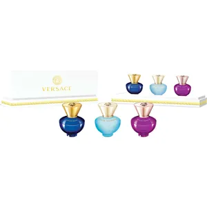 Versace Dylan Femme Trio Miniature Set - 3 x 5ml Travel Fragrances: Blue, Turquoise, Purple