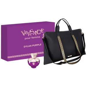 Versace Dylan Purple Eau de Parfum Gift Set for Her - 100ml Spray & Limited Edition Tote Bag