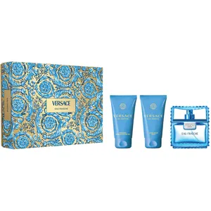 Versace Eau Fraiche Gift Set: 50ml EDT, Shower Gel & After Shave Balm - Fresh Aquatic Scent for Him