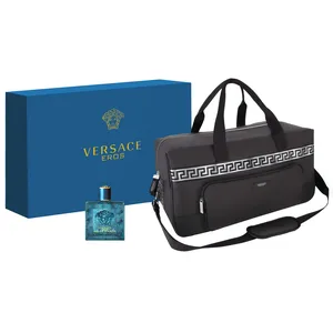 Versace Eros Eau de Toilette Gift Set for Him - 100ml Spray & Limited Edition Weekend Bag