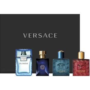 Versace Mens 4x5ml Mini Set - Luxurious Fragrances Including Eros, Eros Flame, Eau Fraiche, Dylan Blue