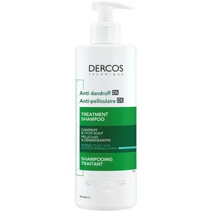 Vichy Dercos Anti-Dandruff Shampoo for Normal to Oily Hair, 390 ML - Eliminates Dandruff Fast