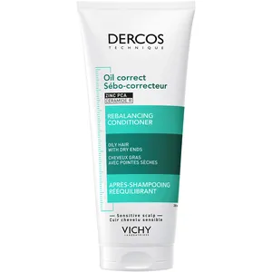 Vichy Dercos Oil Correct Conditioner 200ml for Oily Hair with Dry Ends - Hydrates & Softens