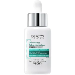 Vichy Dercos Oil Correct Scalp Serum 50ml - 24H Anti-Greasy Formula for Fresh and Purified Scalp