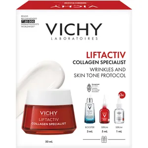 Vichy Liftactiv Collagen Specialist Day Cream Kit - 50mL, Wrinkle Reduction, Firming & Plumping