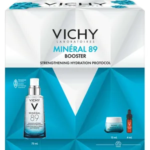 Vichy MinÃ©ral 89 Booster Kit - Hydrating Serum with Hyaluronic Acid, Light Cream & Vitamin C