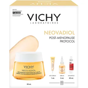 Vichy Neovadiol Post-menopause Day Cream Kit - Replenishing Cream, Eye & Lip Treatment, Shampoo