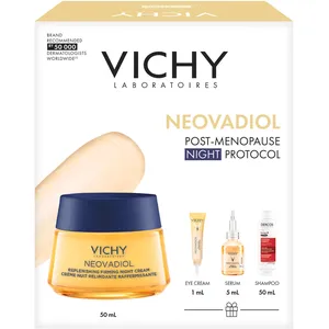 Vichy Neovadiol Post-menopause Night Cream Kit with Eye & Lip Treatment and Meno 5 Bi-Serum