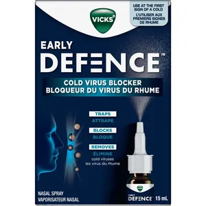 Vicks Early Defence Spray 15mL - Cold Virus Blocker for Fast Relief and Prevention