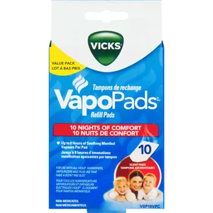 Vicks VSP19VPC Vapopads Value Pack for Humidifiers and Inhalers Compatible with Most Models
