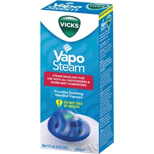 Vicks VapoSteam Inhalant 177 mL - Soothing Menthol for Vapourizers & Warm Mist Humidifiers