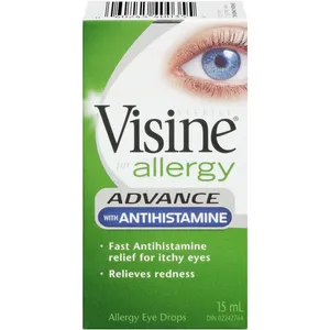 Visine Advanced Antihistamine Allergy Eye Drops 15 mL for Itchy, Red, Tearing Eyes Relief