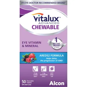 Vitalux Advance Chewable Tablets 50 Count - Eye Health Supplement for Vision Support