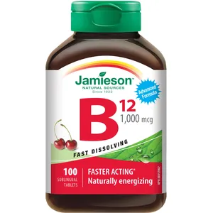 Vitamin B12 Methylcobalamin 1000 mcg Fast Dissolving Cherry Tablets for Energy Support