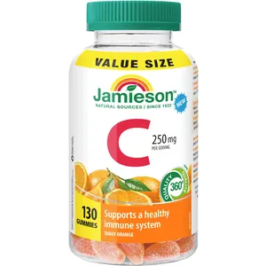 Vitamin C Gummies Tangy Orange 250 mg - Vegetarian-Friendly, No Gelatin, Great Tasting Antioxidants