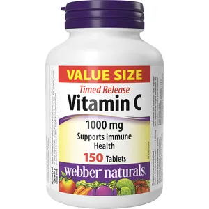 Vitamin C Timed Release 1000 mg - Immune Support, Bone Health, Convenient One-Per-Day Tablet