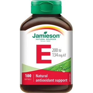 Vitamin E 200 IU Softgels – Antioxidant Support for Red Blood Cell Formation, 134 mg Natural Source