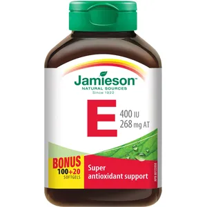 Vitamin E 400 IU Antioxidant Softgels - Natural Source of 268 mg d-alpha Tocopherol Acetate