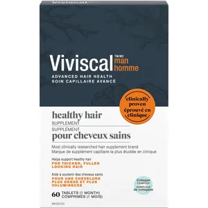 Viviscal Men's Supplement with AminoMarâ„¢ for Healthy Hair Growth, 60 Tablets