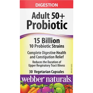 Webber Adult 50+ Probiotic 15 Billion - Supports Digestive Health for Older Adults