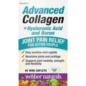 Webber Advanced Collagen + Hyaluronic Acid, Joint Support, 30 Mini Caplets