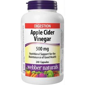 Webber Apple Cider Vinegar 500 mg Capsules - Supports Digestion with Minerals in Convenient Form
