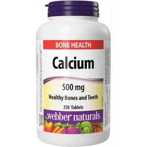 Webber Calcium 500 mg Supplement for Strong Bones and Teeth - Supports Overall Health