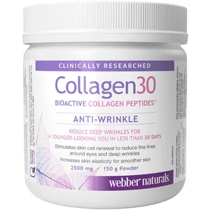 Webber Collagen30 Bioactive Collagen Peptides 2500 mg for Smooth Skin & Reduced Wrinkles
