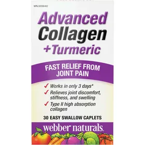 Webber Collagen Turmeric Complex Joint EaseÂ® for Osteoarthritis Relief - 30 Caplets