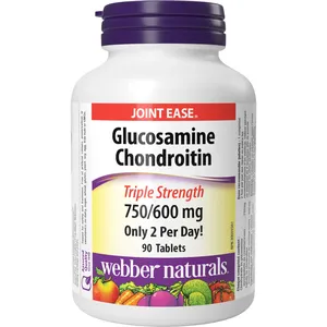 Webber Glucosamine Chondroitin Triple Strength 750/600 mg for Joint Pain Relief