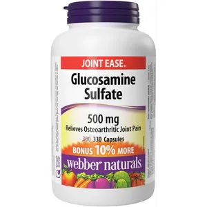 Webber Glucosamine Sulfate 500 mg - Joint Pain Relief & Healthy Cartilage Support, 3-Month Supply