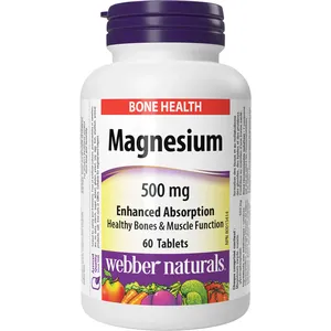 Webber Magnesium Enhanced Absorption 500 mg - Supports Bones, Teeth & Muscle Function