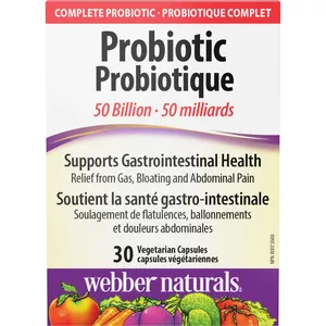 Webber Probiotic 50 Billion - Shelf-Stable, 10 Strains for Gut Health and Digestive Relief