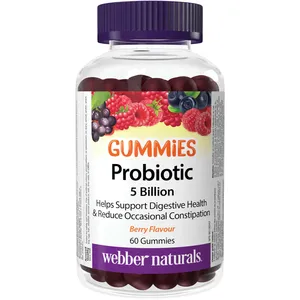 Webber Probiotic Gummies 5 Billion Berry Flavor, Vegan-Friendly, Supports Digestive Health