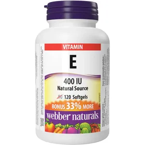 Webber Vitamin E 400 IU Softgels with Flaxseed Oil - Antioxidant Support, Non-GMO, Easy to Take