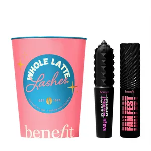 Whole Latte Lashes Mini Mascara Duo - Volumizing & Fanning - Black - 36-Hour Full Blast Volume