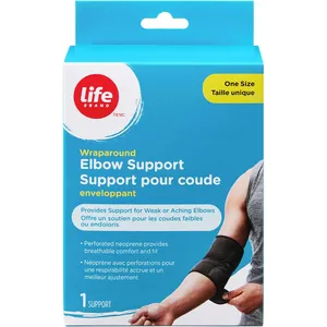 Wraparound Elbow Support - One Size, Perforated Neoprene, Breathable Comfort for Left or Right Elbow