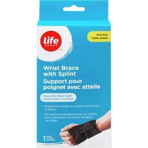Wrist Brace with Splint - One Size, Reversible Design for Comfort, Lightweight and Breathable Material