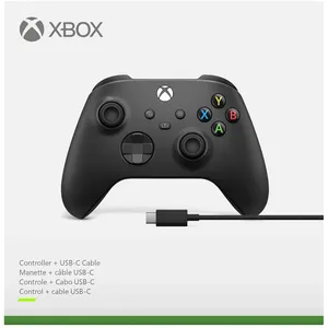 Xbox Wireless Controller Carbon Black with USB-C Cable - Enhanced Comfort & Customization
