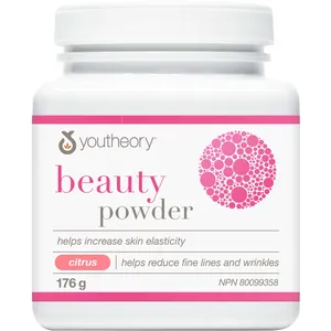 Youtheory Beauty Powder with 2500mg Collagen Peptides for Healthy Skin and Eye Wrinkle Reduction