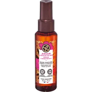 Yves Rocher Argan Rose Petals Perfumed Body & Hair Mist - Natural Fragrance for Skin & Hair