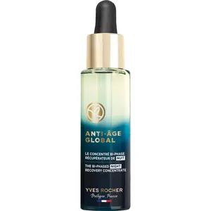 Yves Rocher Bi-Phased Night Recovery Concentrate Serum 30ml - Natural Repairing Jojoba Oil Formula