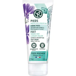 Yves Rocher Express Absorption Foot Cream with Organic Mint & Mallow for All Skin Types