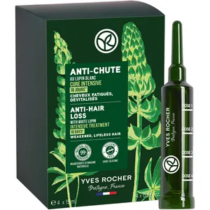 Yves Rocher Intensive Density Treatment 16 Days for Weakened Hair - 4 Vials with Agave & Lupin